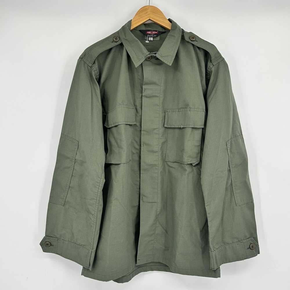 Tru-Spec Ripstop Military Field Jacket Mens L Tall Utility Tactical Workwear